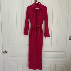 Wild Fable Pink Ribbed Corduroy Jumpsuit • Size XS